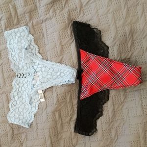 NWT XS Victoria's Secret Thong Underwear 2 pair
